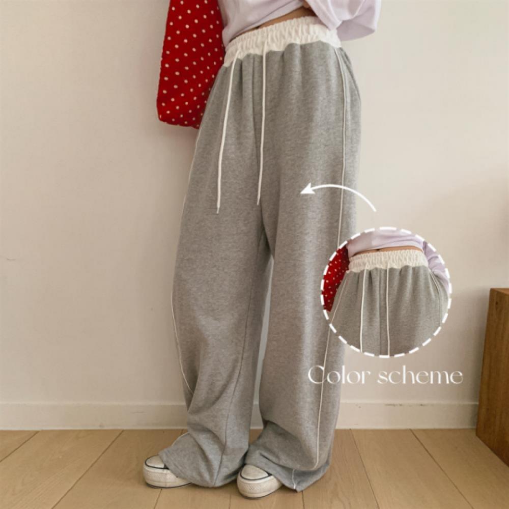 New ArrivalS Open Run Women S Cotton Blend Street Style Track Banding Wide pantS