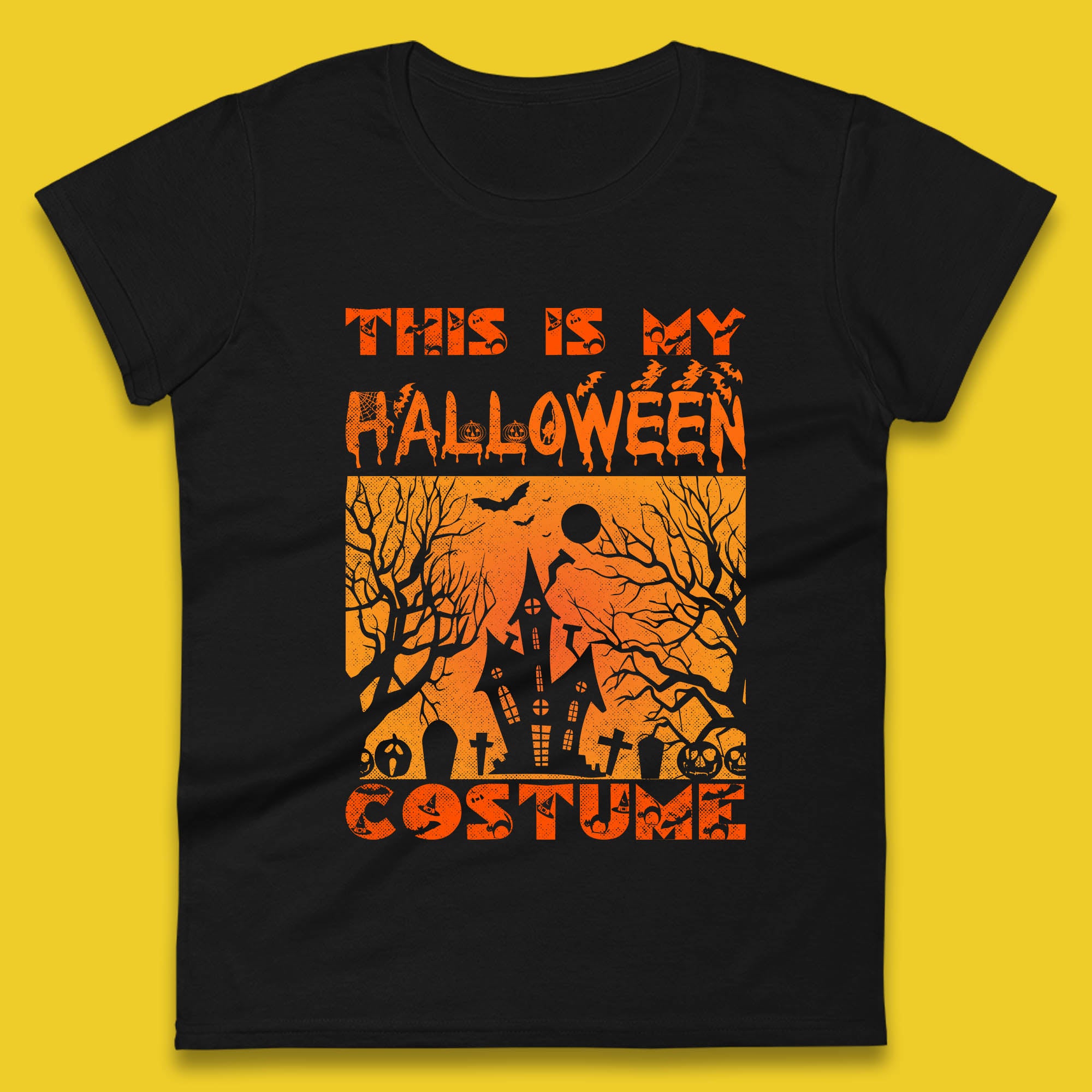 

This Is My Halloween Costume Horror Scary Haunted House Spooky Season Womens Tee T Shirt Mens Tops Unisex Top M