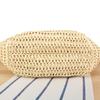 Straw Woven Shoulder Bag with Multiple Pockets Zipper Closure Handmade Braided Vacation Leisure Handbag