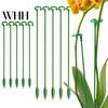 Twist Prevention Plant Support Stake 10Pcs Stakes Slot Design Easy to Use Versatile Application Indoor Heavy Rain Flower Stand Outdoor Single