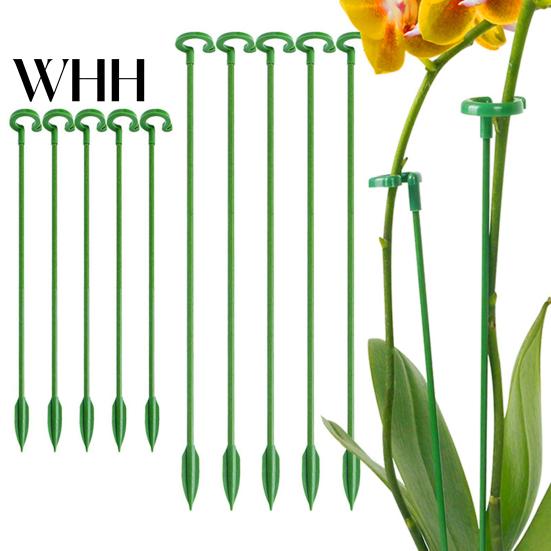 Twist Prevention Plant Support Stake 10Pcs Stakes Slot Design Easy to Use Versatile Application Indoor Heavy Rain Flower Stand Outdoor Single