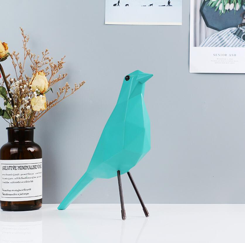 Modern Resin Geometric Eames Birds Peace Dove Ornaments Cafe Bookcase Furnishing Crafts Home Room Table Accessories Decoration