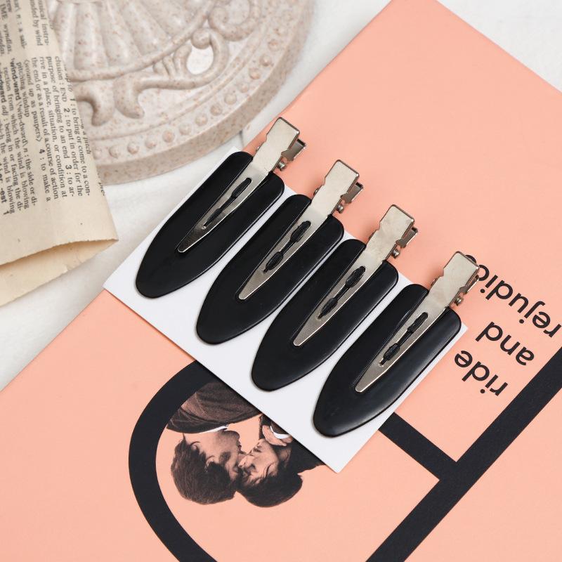 Grampos de cabelo sem costura simples de cor sólida sem dobra franja lateral grampo de maquiagem acessórios de lavagem de rosto grampos de cabelo para meninas