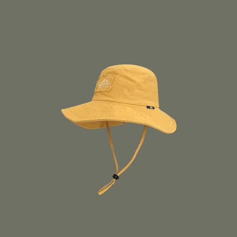 

Летняя солнцезащитная шляпа рыбака для мужчин и женщин, шляпа для кемпинга, альпинизма, женская шляпа в стиле ретро, шляпа для таза, шляпа для мытья посуды, прилив M（56-58cm） жёлтый