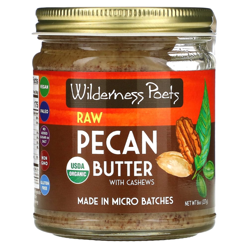 Wilderness Poets Raw Pecan Butter with Cashew Nuts 227g (8oz) 227g - 1 ea