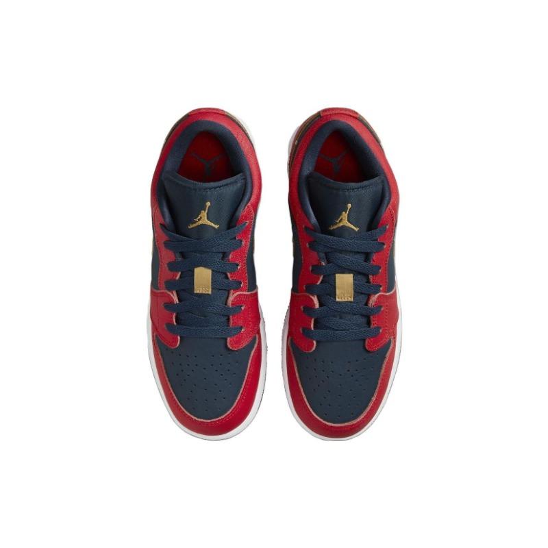 Air Jordan 1 Low GS low-top retro basketball shoes red/black unisex FQ7380-400