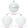 XL Weihnachtsbaumschmuck Set 15 Stk. Weißer Kunststoff