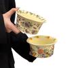 High-Value Salad Bowl Ceramic Bowl Household Dessert Bowl Retro Rice Bowl Personal Yogurt Bowl Birthday Gift
