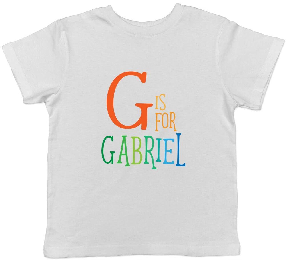 Personalised Any Name Initial Kids Childrens T-Shirt 100
