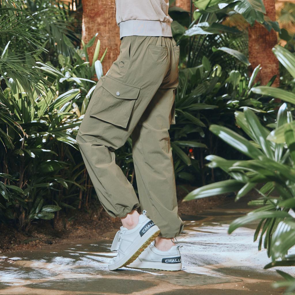CHALLENGER Women'S Semi-Wide Pants With Washered 3D Cargo Pockets Khaki