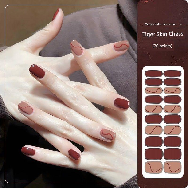 

Beauty Cover Baking-Free Nail Stickers Lightweight 2.0 No Need Heating Lamp Gel Waterproof and Durable Firm New Nail Beauty Stickers PPW1195 Free Baking Nail Art Sticker