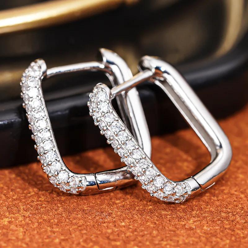 Design Sense, European and American Fashion Earrings, Micro Inlaid Zircon Temperament, Fashionable, Niche, Cold Style Zircon