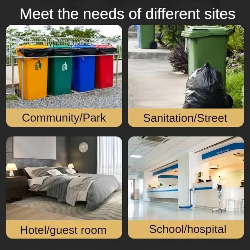 5/10PCS Black Oversized Garbage Bags Household Kitchens Factories Street Outdoor Collecting Fallen Leaves Disposable Garbage Bag