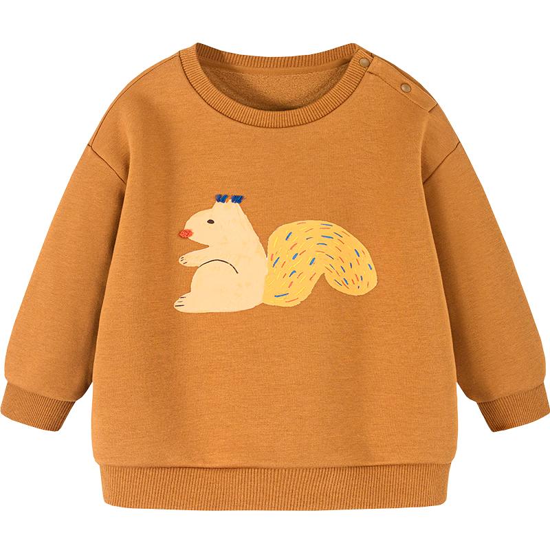 Minibala Baby Far-Infrared Warm Fleece-Lined Sweatshirt 120