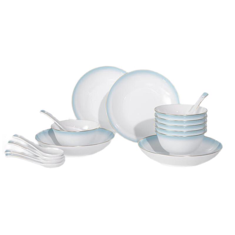 KOBACH Sky Cyan Bone China Dinnerware Set