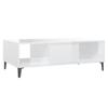 VidaXL Coffee Table High Gloss White 103,5x60x35 Cm Chipboard
