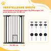 Extra Tall Pet Gate, Indoor Dog Safety Gate, with Cat Flap, Auto Close, 74-80cm Wide - Black