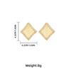 Geometric Rhombus Stud Earrings Women Zinc Alloy Gold Plated Modern Vintage Chic Lightweight Luxury Fashion Jewelry
