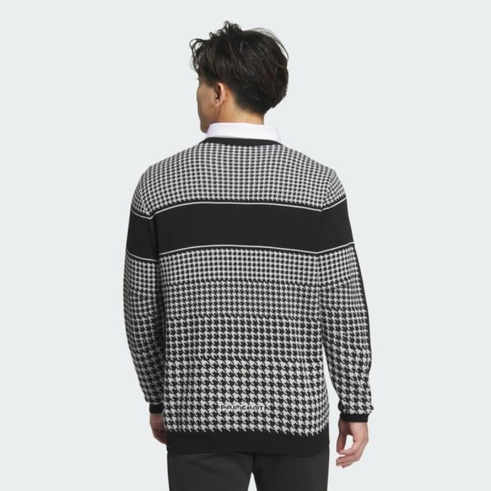 Adidas GolF 2024 F W Men S GolF Primeknit Jacquard Long Sleeve creWneck Pullover SWeater Im7300