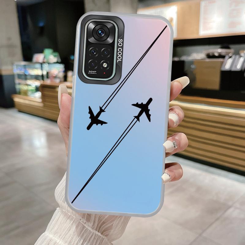 For Redmi Note 11 11S 14 13 Note14 Note13 Pro 5G 4G Case Shockproof TPU Soft Bumper Hard Back Cover Love Heart Aircraft Fundas