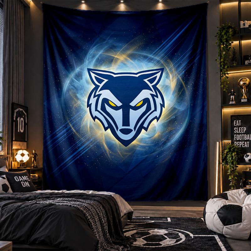 Wall Hanging Tapestry Warrington Wolves Print Cloth for Living Room Bedroom Home Decor