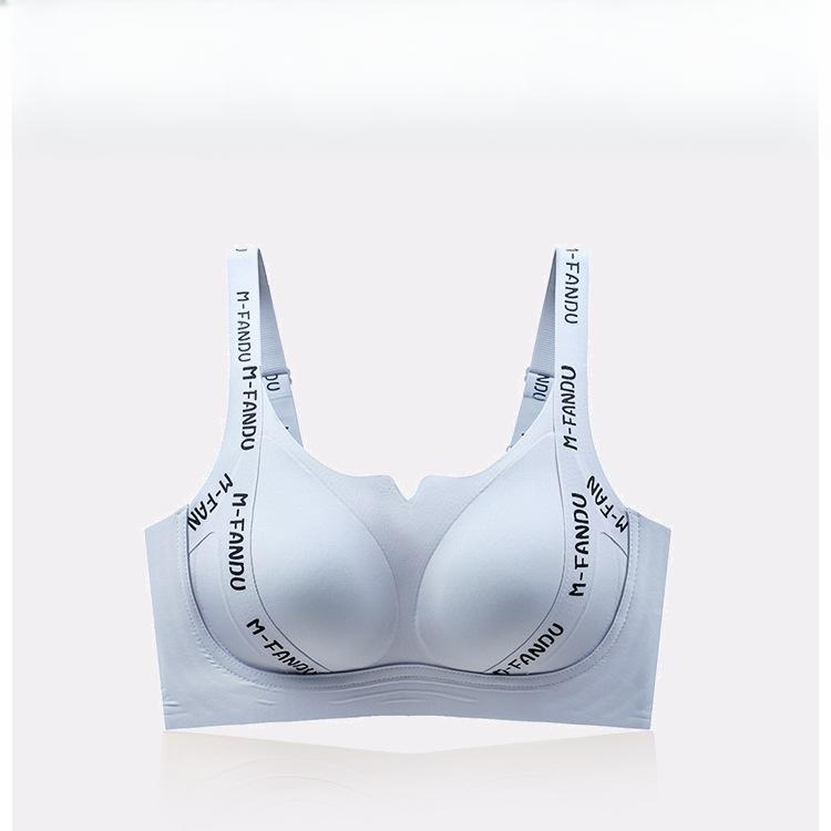 

Большое нижнее белье для женщин на лето Тонкая коллекция Сборный бюстгальтер Сборный аксессуар Против провисания Бесшовный бюстгальтер 6XL синий