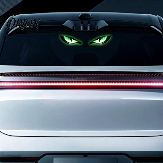 Wireless LED Car Light Solar Devil Eyes for Windshield, Magnetic Installation Window Warning Sign with Three Custom Display Smart Modes, Digital