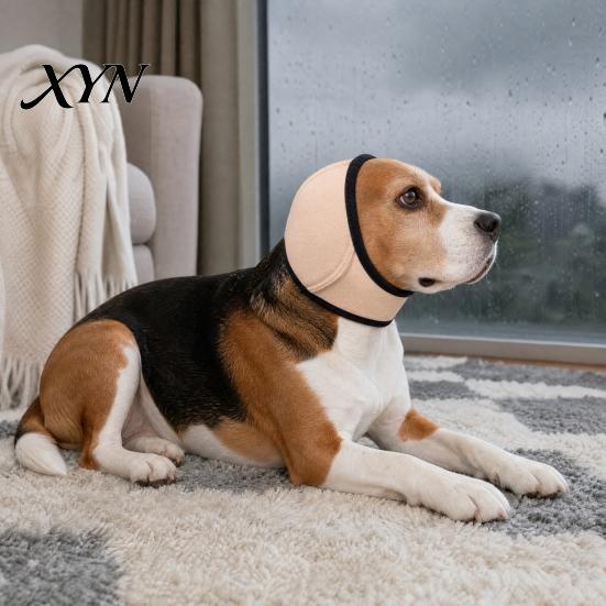 Soundproof Dog Ear Covers Noise Cancelling Wrap, No Shake Muffs, Reduction Earmuffs Loud Protection for Dogs from Thunder Vacuum, Calming Wrap
