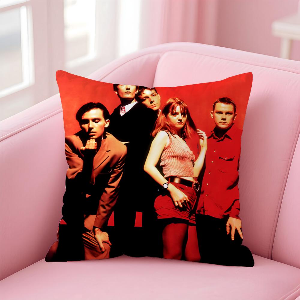 Retro rock PPulp Band Cushion Cover Pillowcase Short Plush Invisible zipper Room Sofa Cushion Cover 30X30cm