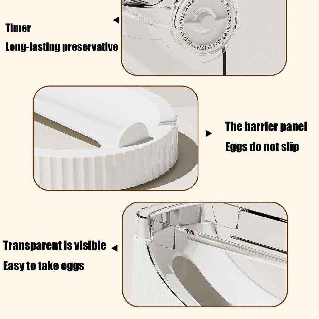 Egg Holder For Fridge Rolling Double-Layer Container Egg Rack For Kitchen Counter Boiled Pantry Table Home