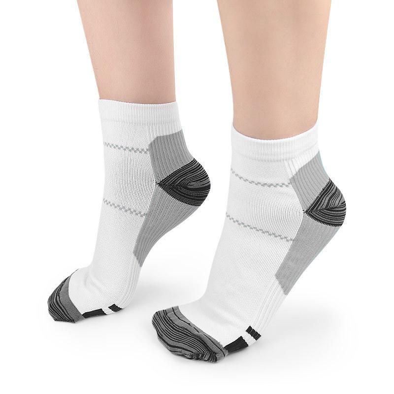 Unisex Compression Socks for Running and Plantar Fasciitis - Short Sports Socks for Men & Women