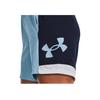 Under Armour Baseline Colorblock Mid-Rise Straight-Leg Athletic Shorts Women Bottoms Blue 1370301-490