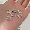 Colour Zirconia Small Flower Earrings Small Fragrant Wind Exquisite Ear Buckle Niche High-end Fashion Tide Jewelry