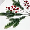 10Pcs Plastic Material Christmas Berry Stems Decorative Branches  Holiday Decor