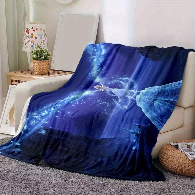 

1pc Elsa Queen of Ice Magic Sparkle Blanket, Perfect for Home, Office, Outdoor Use & Gift Idea 130x150cm