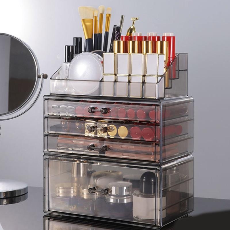 Solution de rangement élégante pour maquillage et bijoux Porte-accessoires pour femmes avec suffisamment d'espace pour les commodes et les coiffeuses