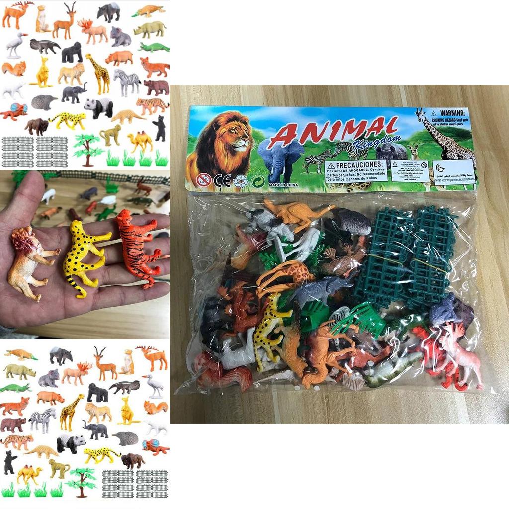 Animal Set 53 Pieces Of Wild Animals Ocean Insects Farm Dinosaurs Simulation Small Animal Models For Children Characters)