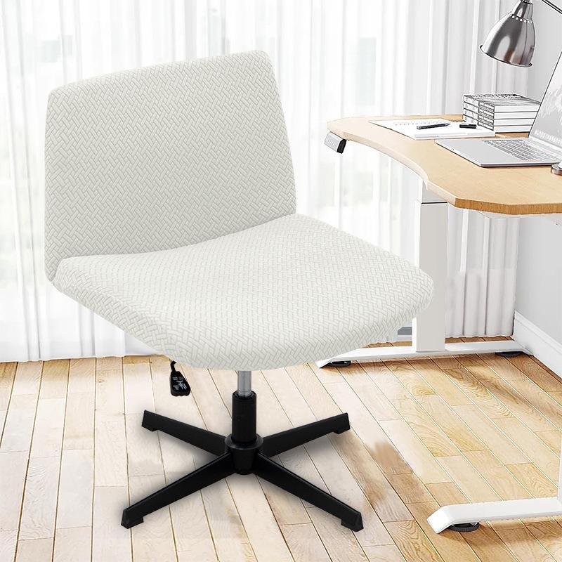 

Elastic Knitted Twill Wide Chair Cover with Back Dining Room Chair Covers Jacquard Kitchen Wedding Hotel Solid Color Chair Cover