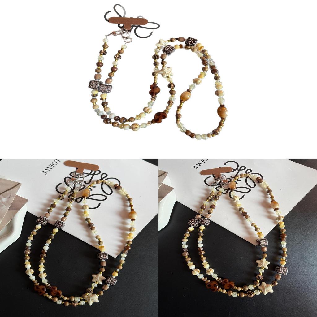 Vintage Handcrafted Leopard Print Pvc Phone Lanyard With Long Crossbody Strap For Men And Women
