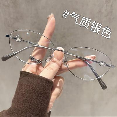 Vintage Mavi Işık Engelleyici Gözlükler Kadın Oval Metal Çerçeve Marka Tasarımcı Moda Y2K Kadın Metal Optik Çerçeveler Bilgisayar Gözlüğü