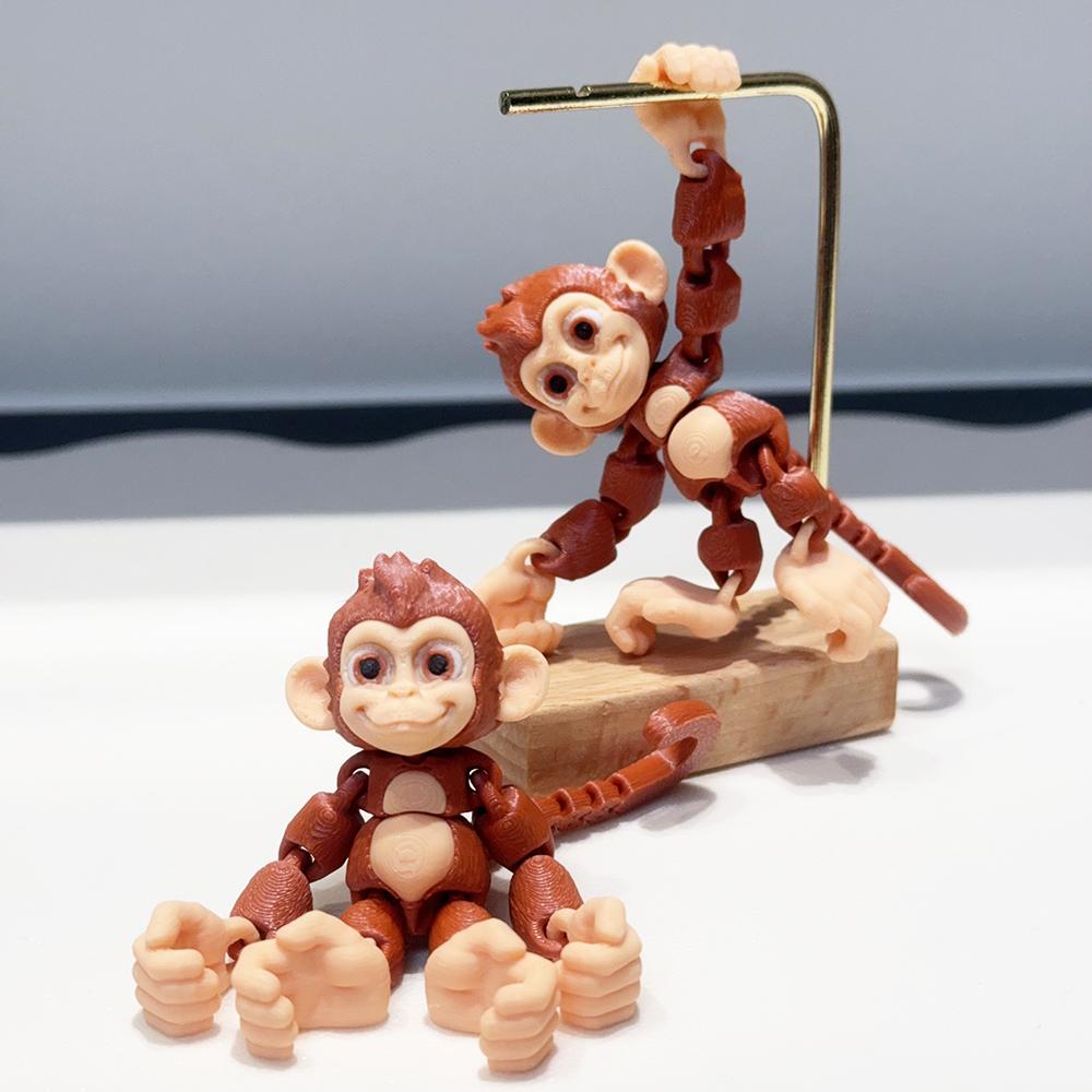 3d Printing Cute And Silly Monkey Model Plastic Ornament Desktop Decoration Sculpture Ornament Holiday Gift
