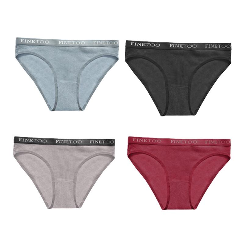 FINETOO 4Pcs/set Calcinhas Sem Costura Calcinhas Femininas Cuecas Cuecas Calcinhas de Cor Sólida Lingerie Íntima M-XL Quente