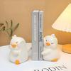 1Pcs Lovely Cartoon Duck Hugging Animal Book Ends Book Stand Holder Decorative Bookends For Desk Office Home Shelf Ornaments