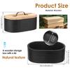 Wooden Tampon Holder with Lid Oval Bathroom Tampon Storage Box Large Capacity Dust Proof Feminine Product Organizer