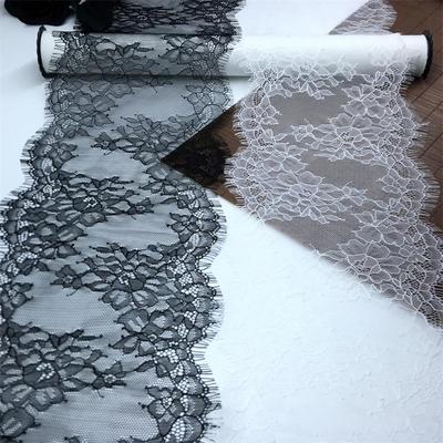 3m X 17.5cm French Chantilly Lace, Non-stretch Eyelash Lace Trim Fabric for Sewing, Bra, Underwear, Lingerie, Dress, Garment, Crafting