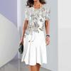 2025 Women's Dresses Floral Print Summer Elegant Dresses Female Short Sleeve Dress Fashion Casual Daily Clothes