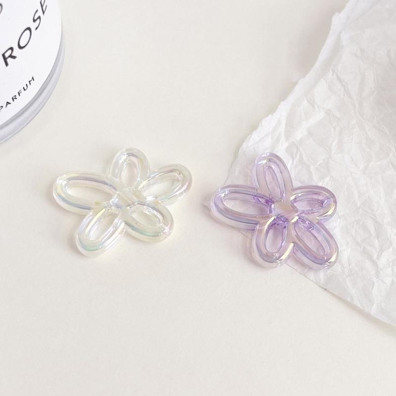 5 Color 24.5mm Irregular Small Flower Charm Pendants for Women DIY Colorful Flower Jewelry Necklaces Making Findings