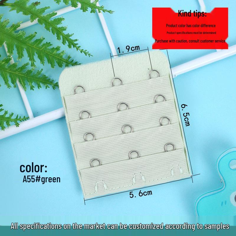 Bra Extension Buckle: 4 Rows, 3 or 4 Buckle Options, Stainless Steel, Large Size Adjustable Extender.