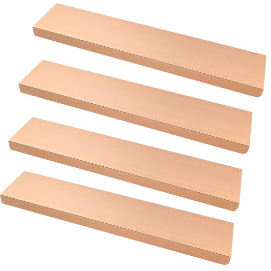 4Pcs Concealed Hidden Cupboard Handles Polished Surface Simple Installation Invisible Furniture Finger Edge Pulls Cabinet Handles