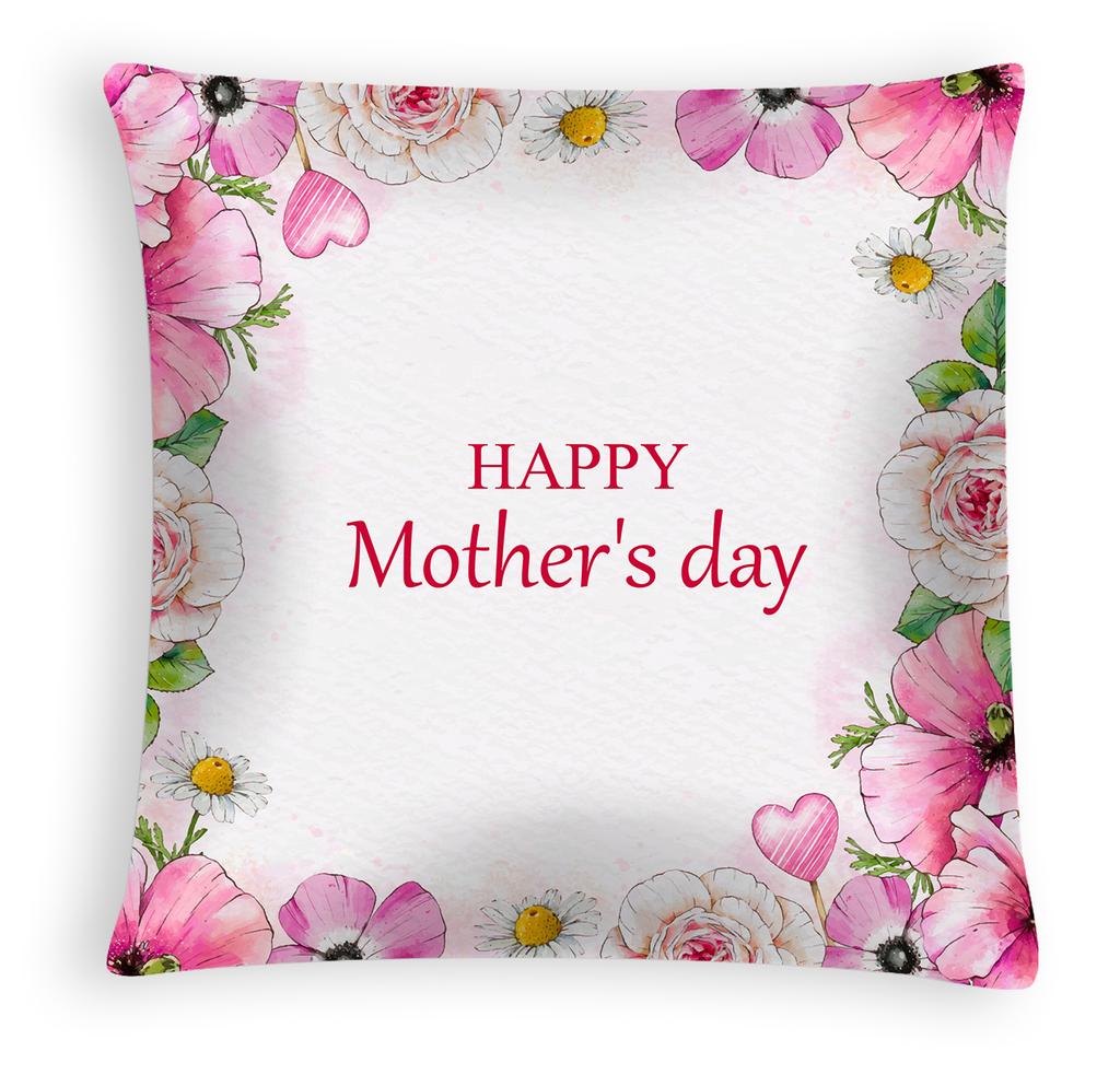 New Mother's Day Pillow Cover, Peach Skin Velvet Cushion Cover, Heart-shaped Letter Sofa Cushion Cover for Home Use